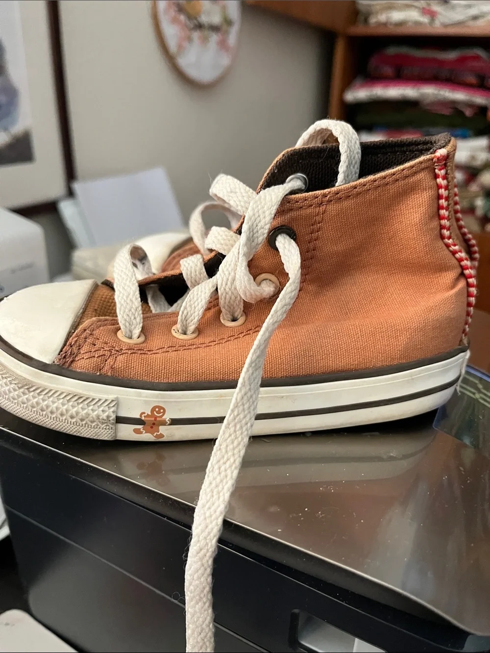 Converse Kids Gingerbread High-Top Sneakers Tan Size 8